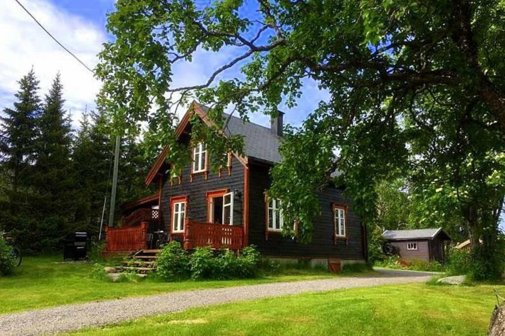 Вилла 100 Years Old Norwegian Log House In Тромсё Экстерьер фото