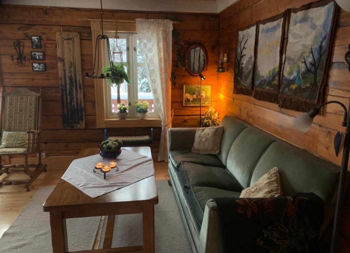 Вилла 100 Years Old Norwegian Log House In Тромсё Экстерьер фото